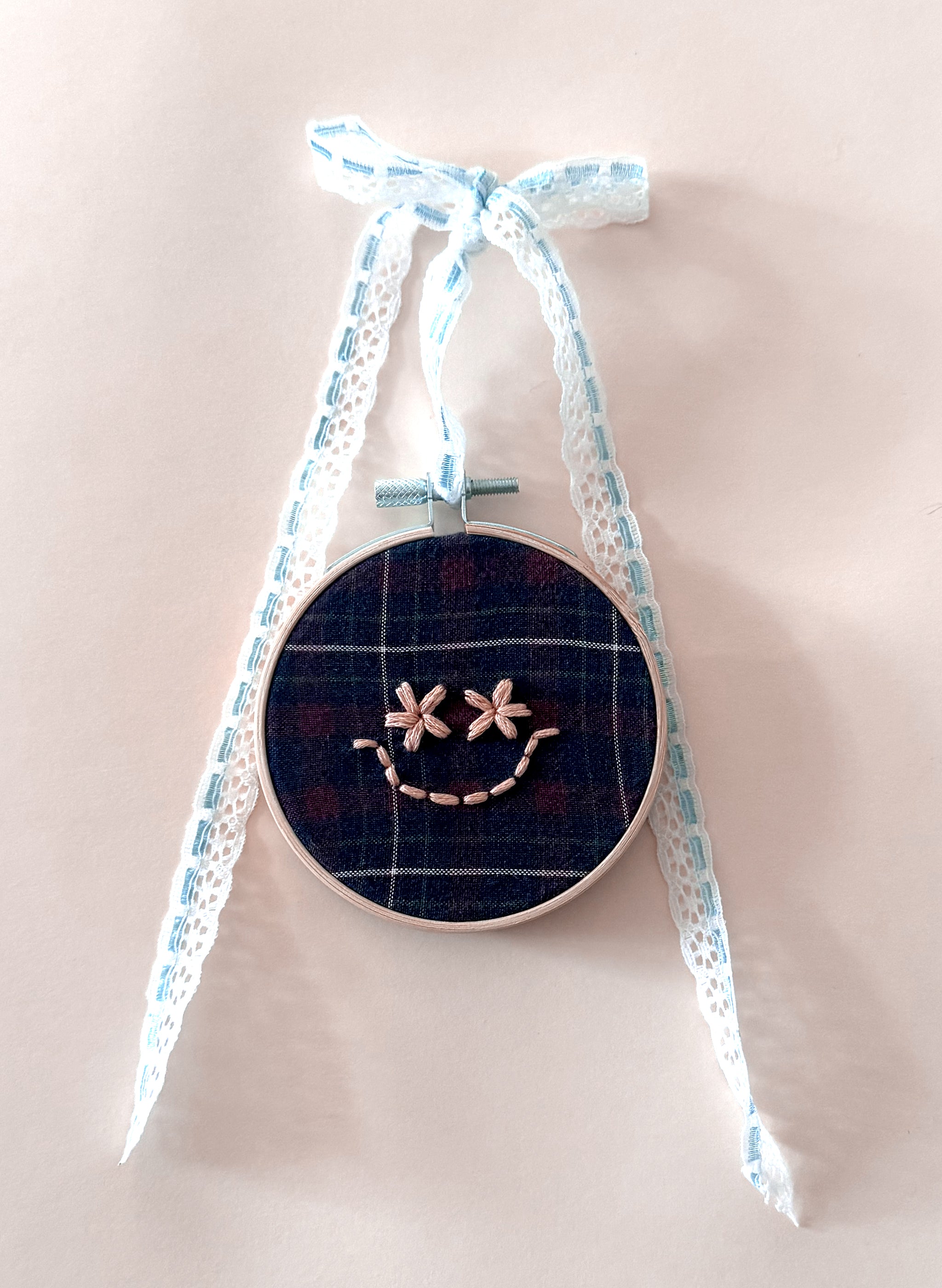 WF Smiley Upcycled Ornament