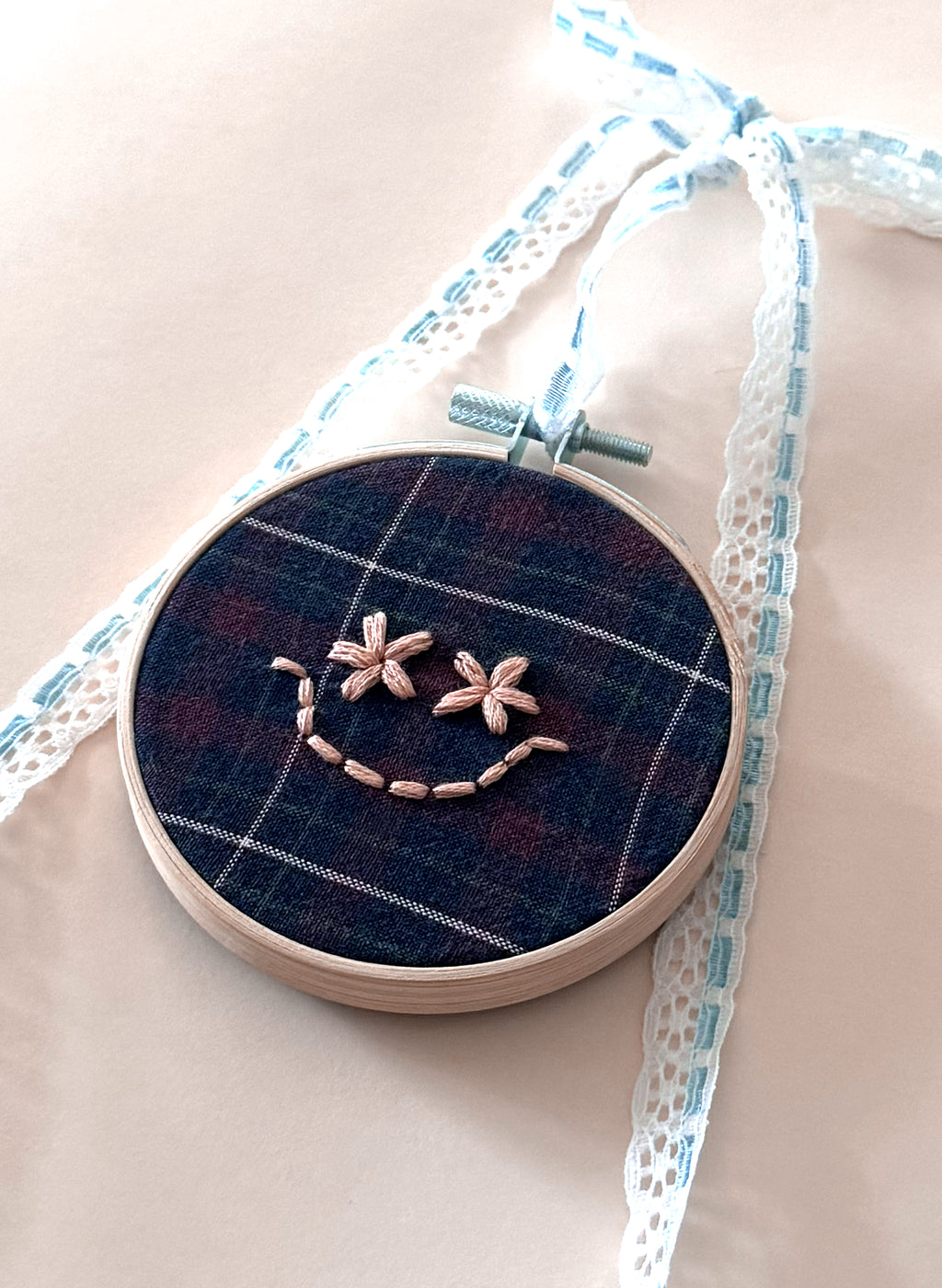 WF Smiley Upcycled Ornament