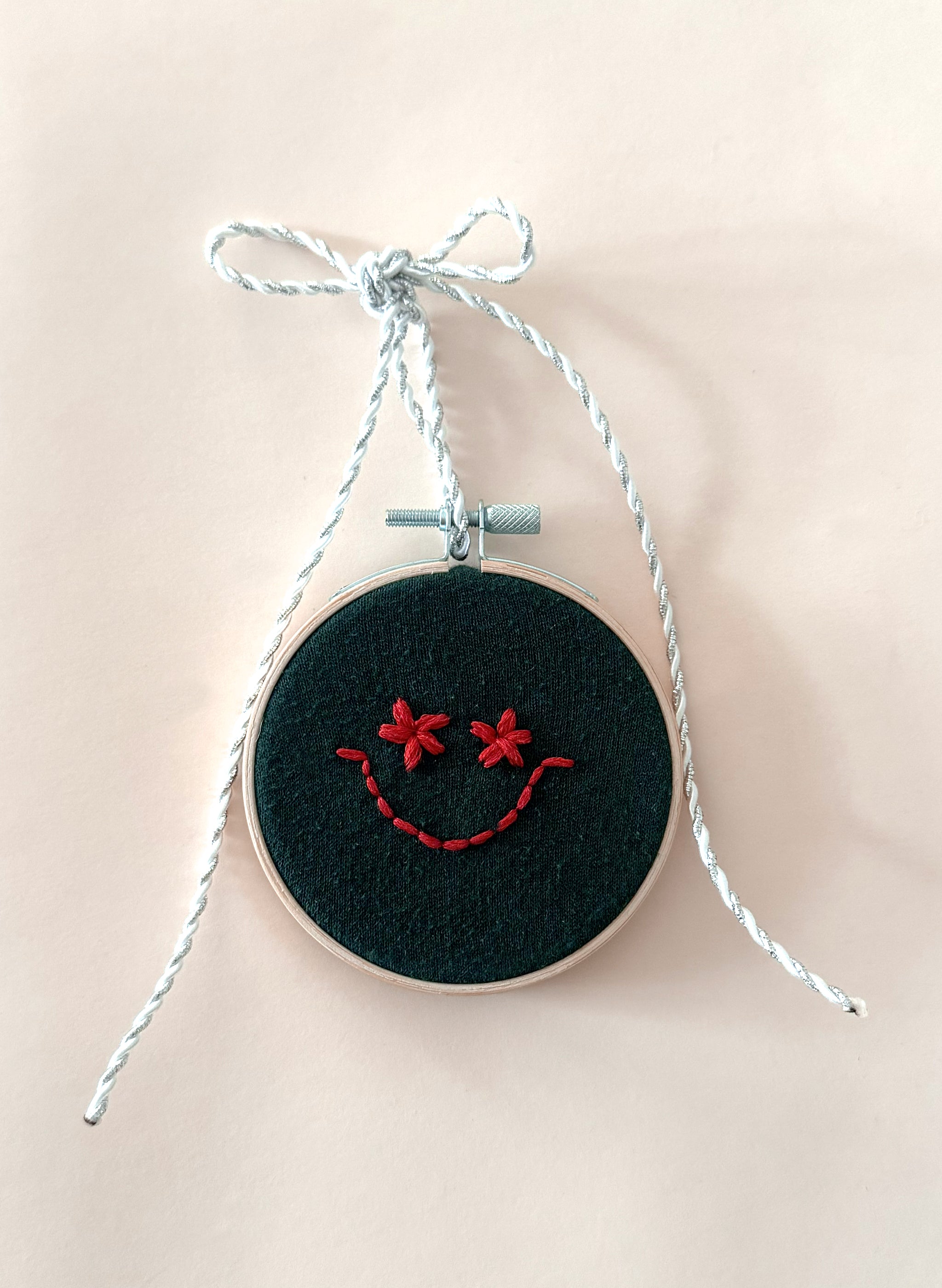 WF Smiley Upcycled Ornament