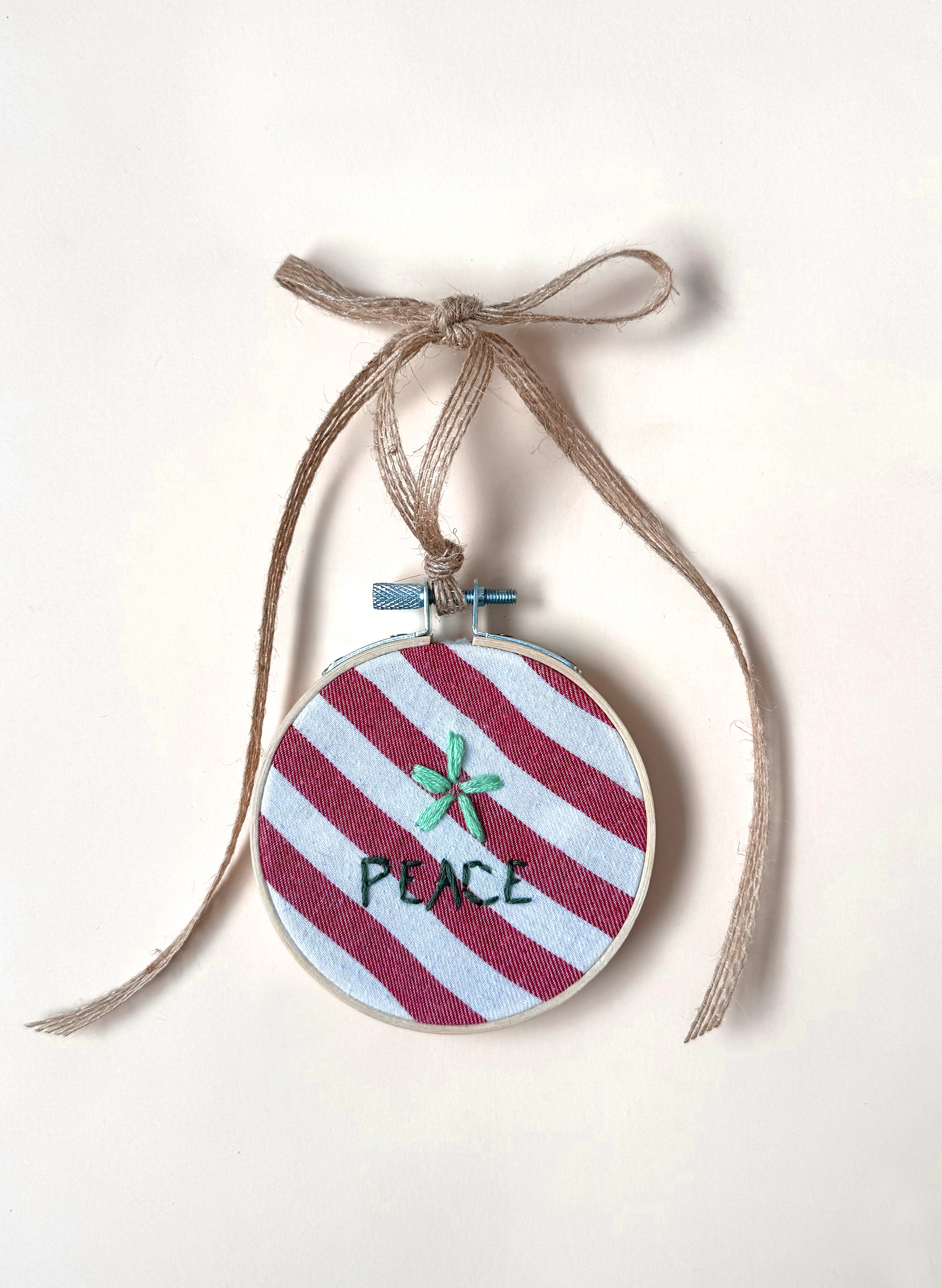 "Peace" Upcycled Ornament