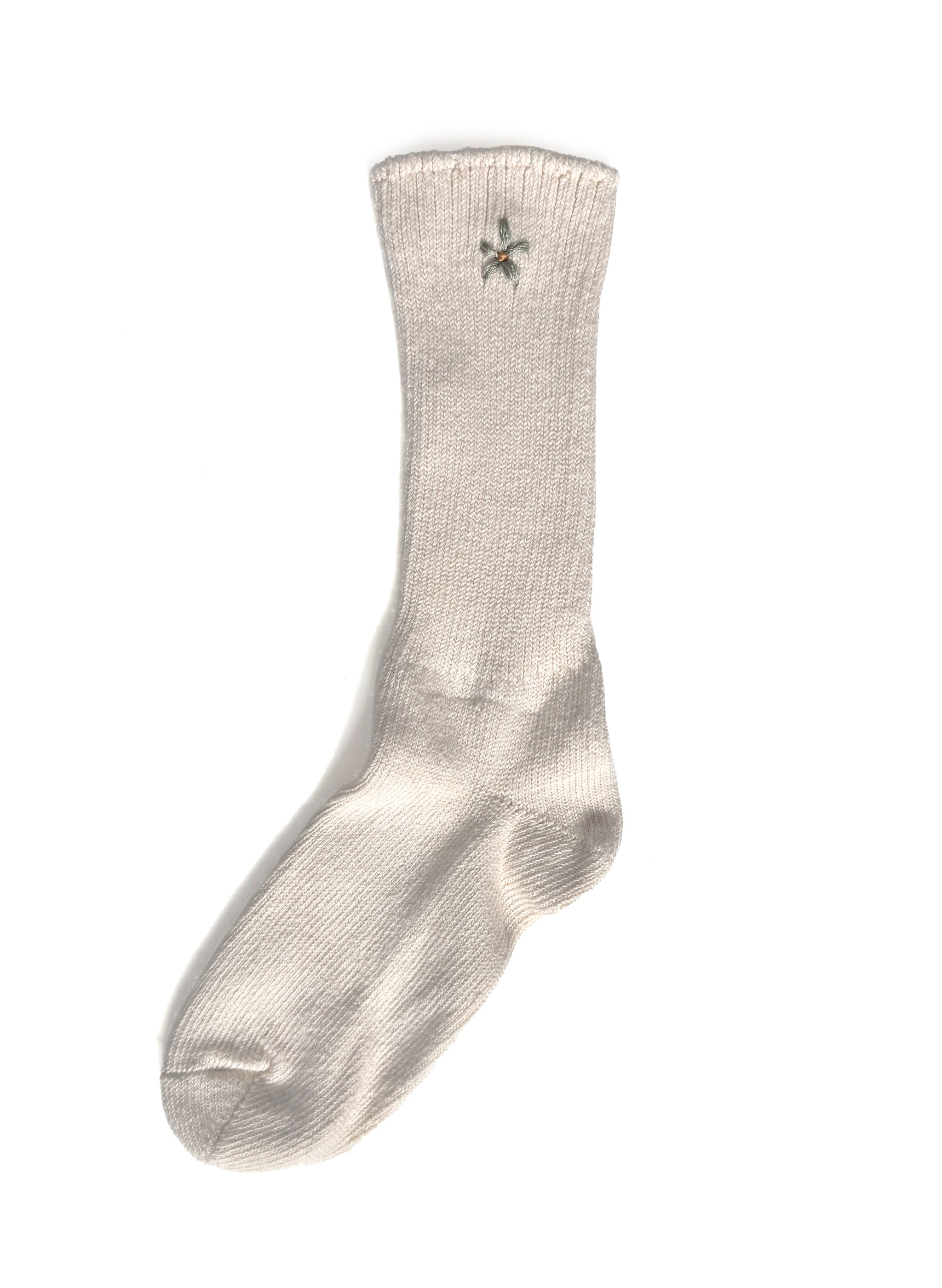 Daisy Organic Socks - Natural/Sage
