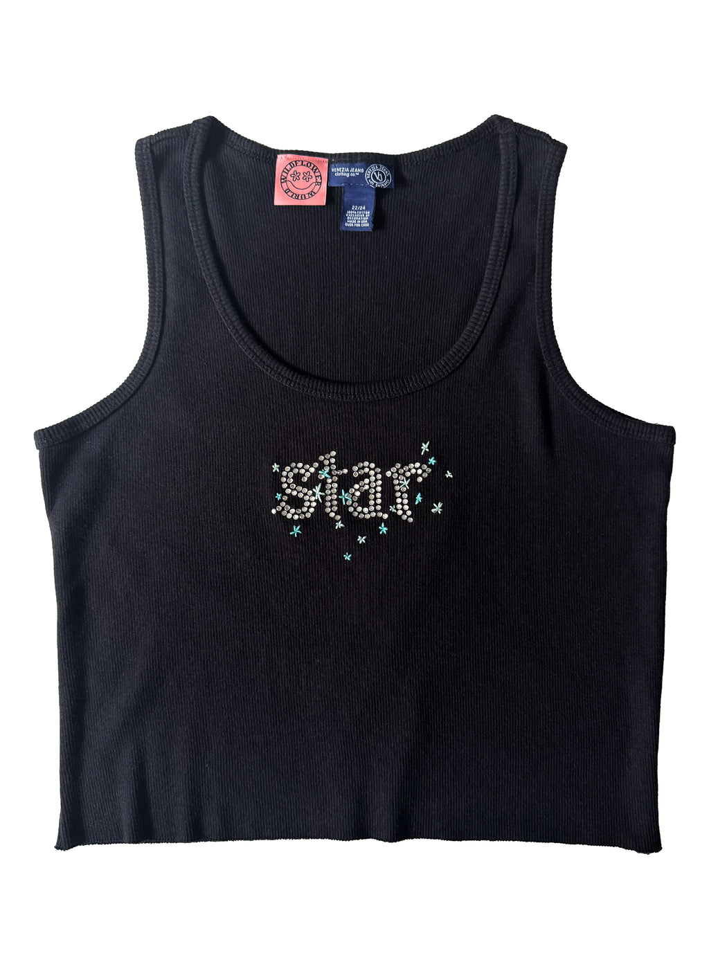 Rhinestone "Star" Cropped Tank (L/XL)