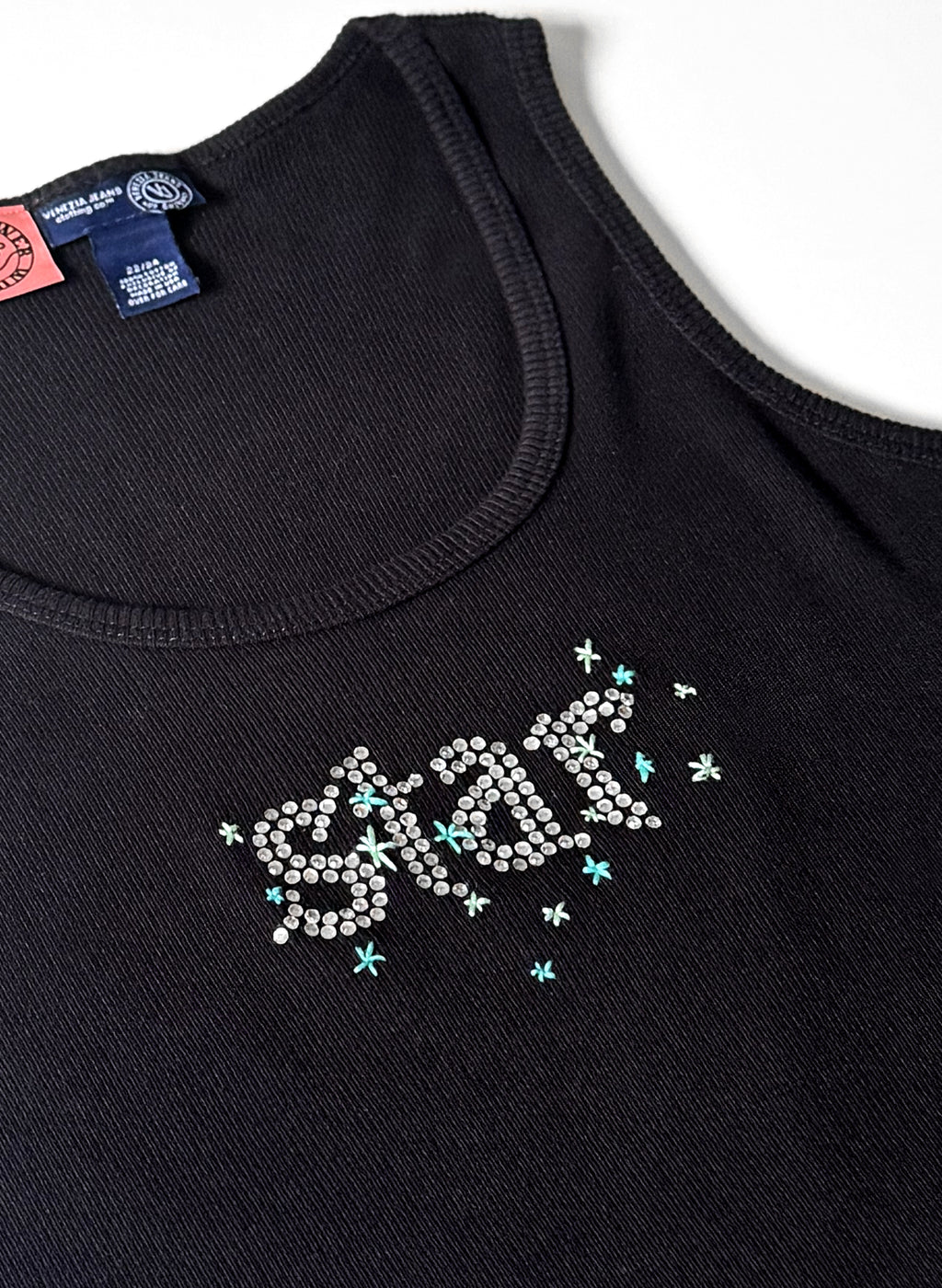 Rhinestone "Star" Cropped Tank (L/XL)