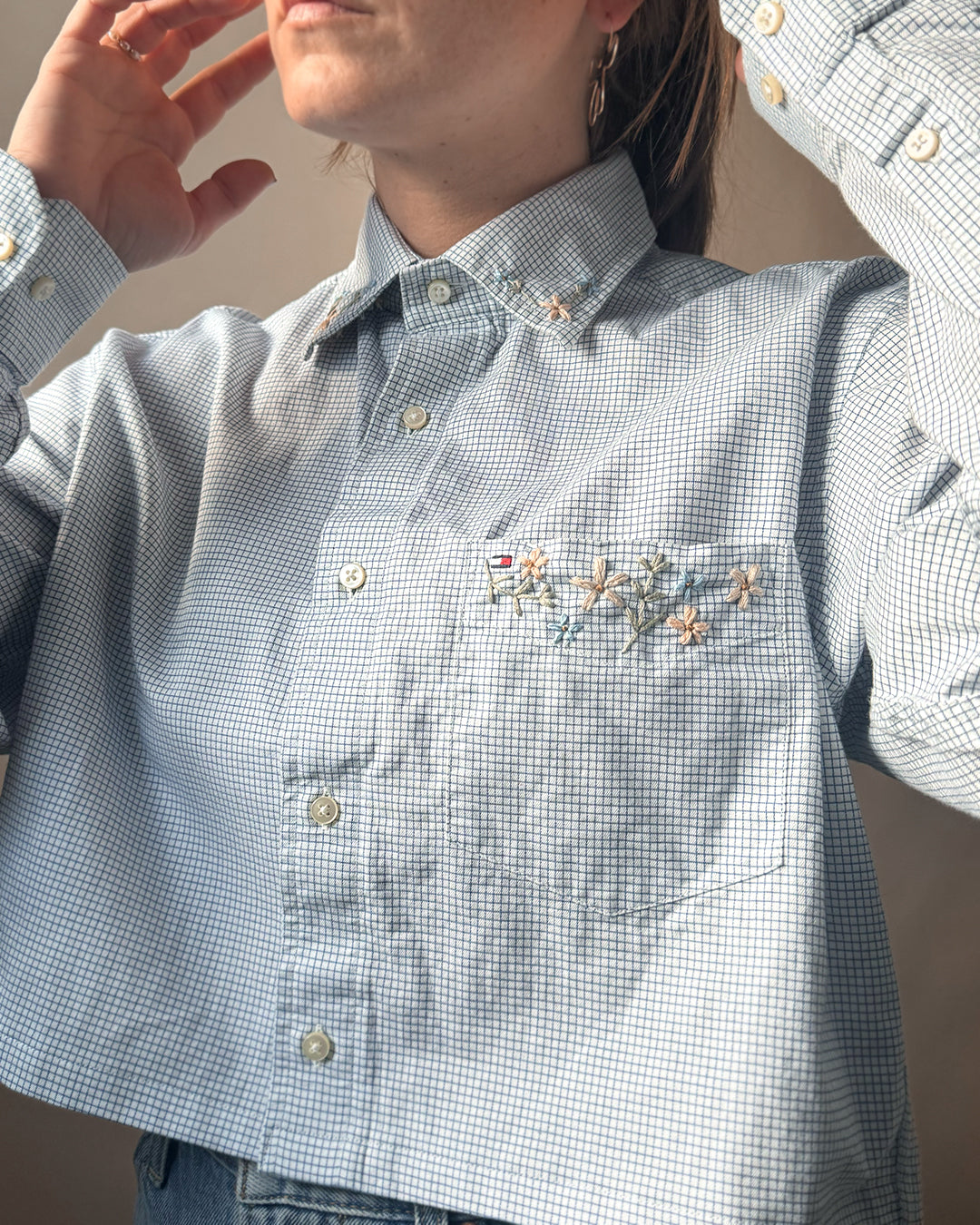 Reworked Crop Shirt - S