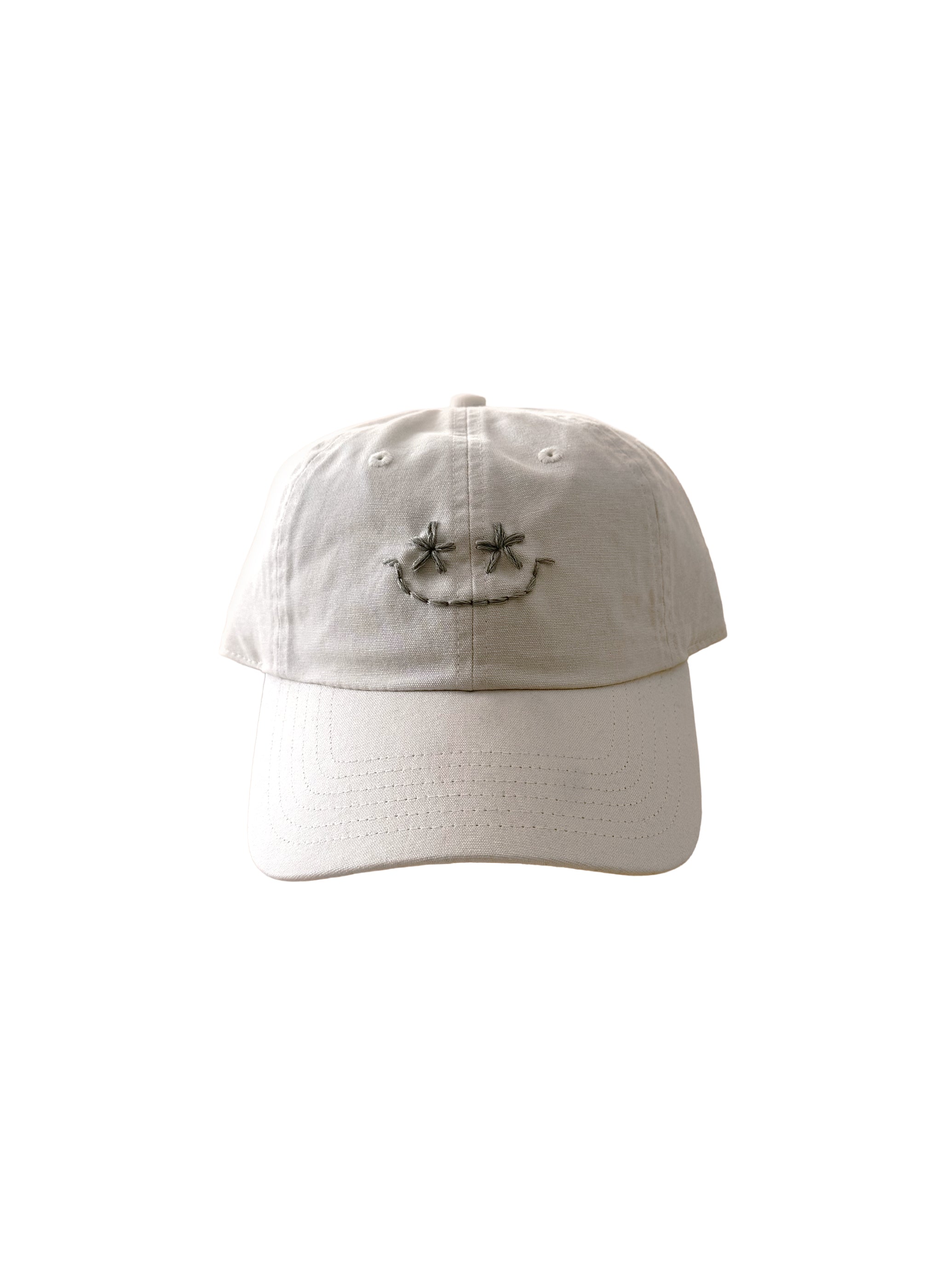 Wildflower Smiley Organic Dad Hat - Stone