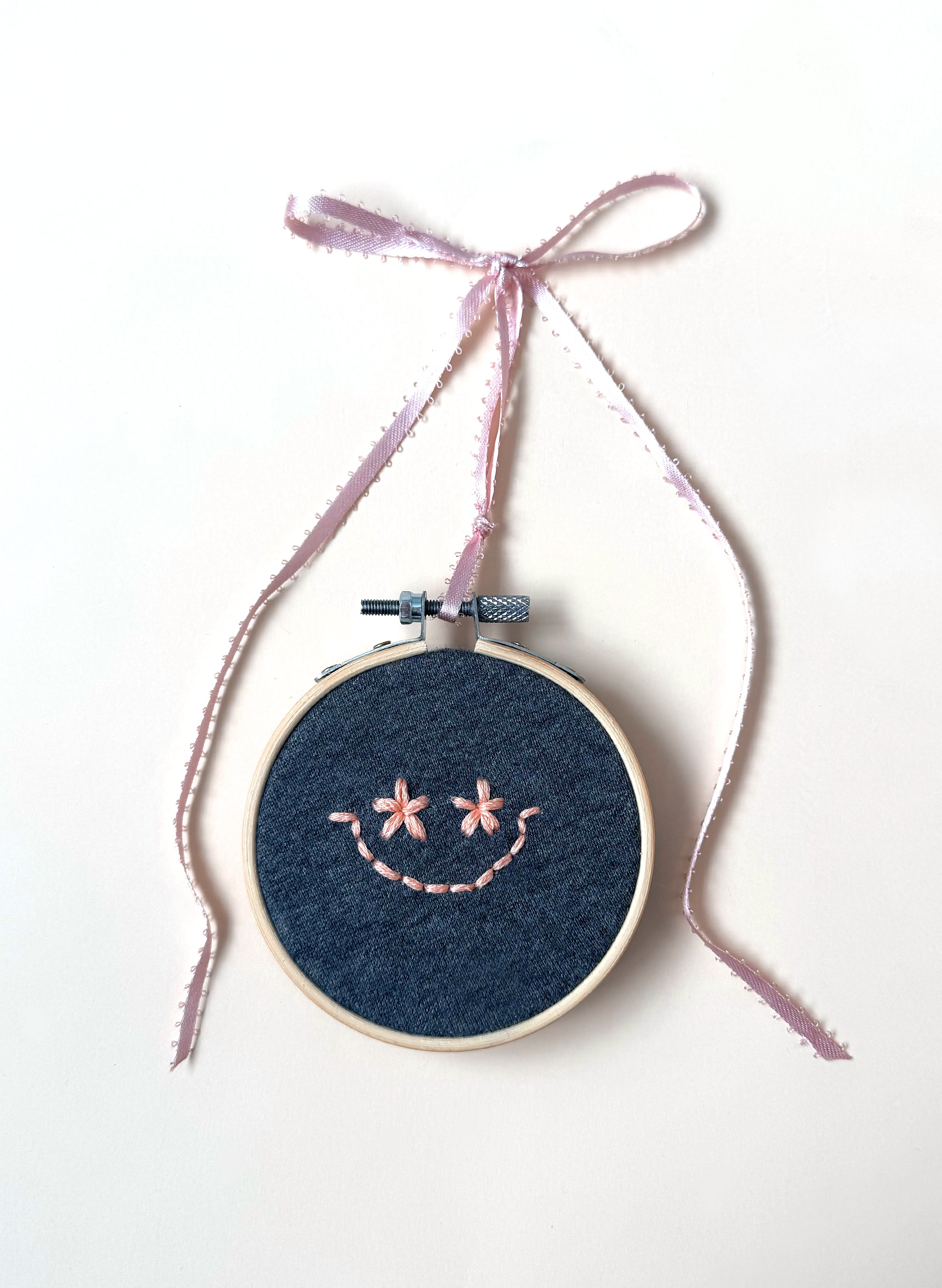 WF Smiley Upcycled Ornament