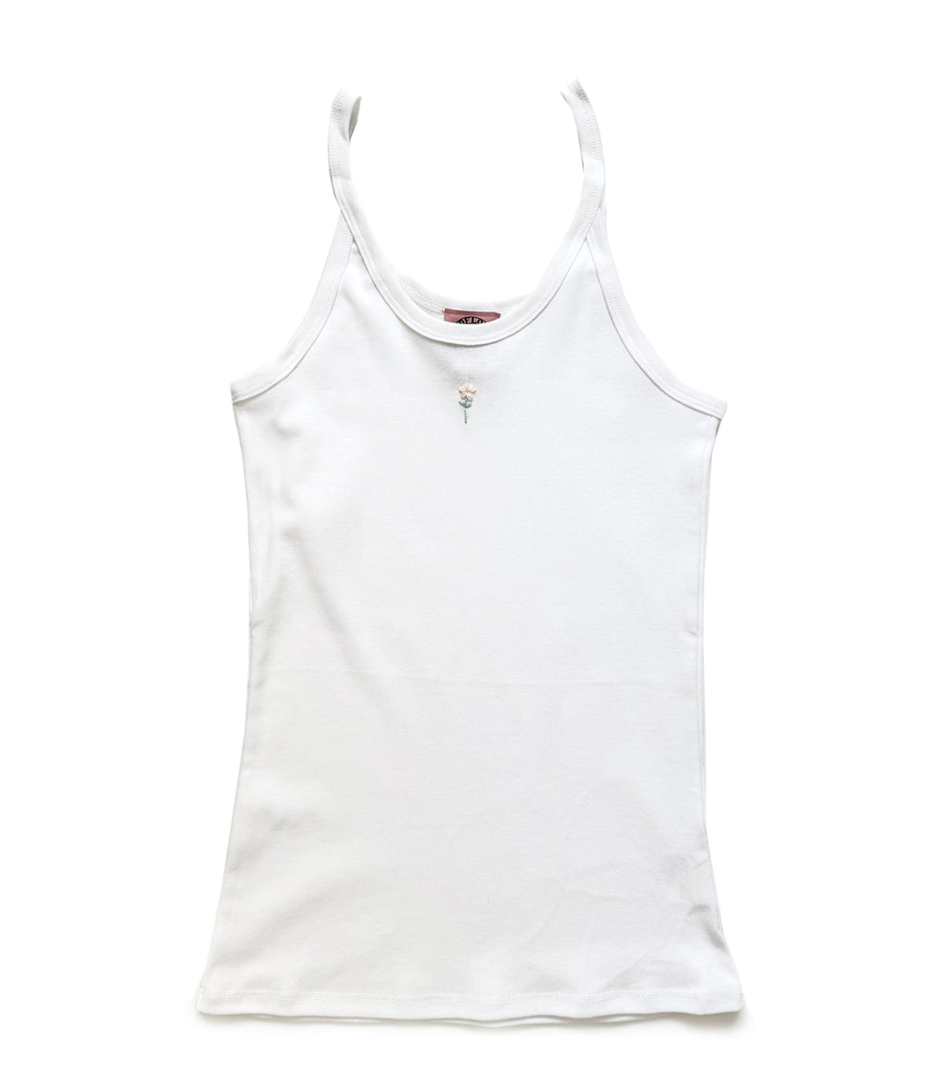 Organic Wildflower Tank - White