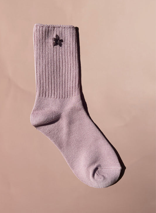 Organic Flower Socks - Pink