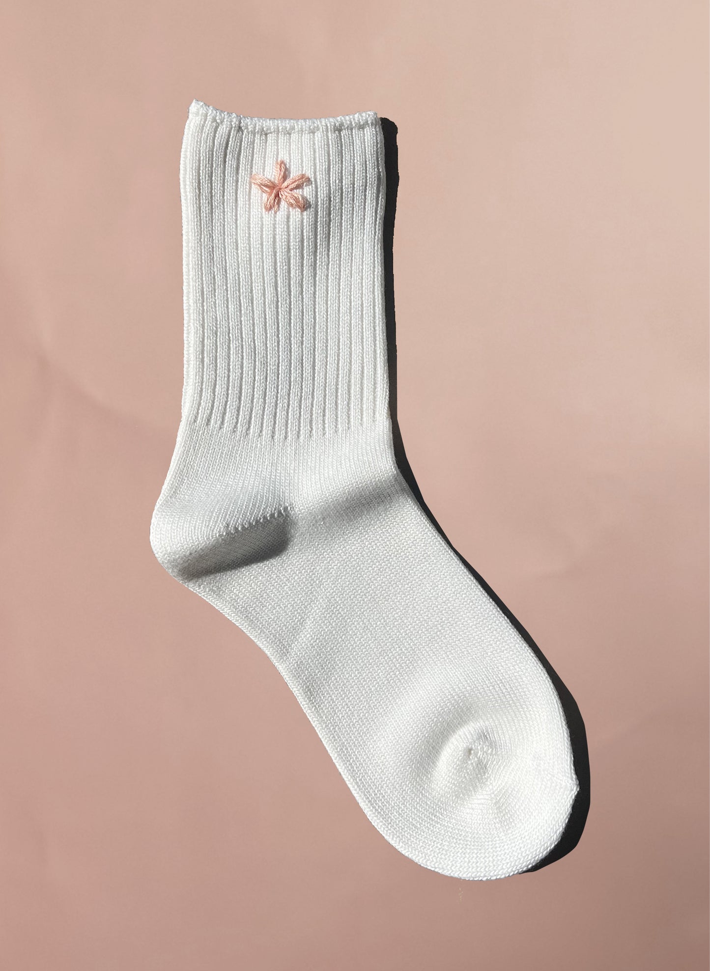 Organic Flower Socks - White